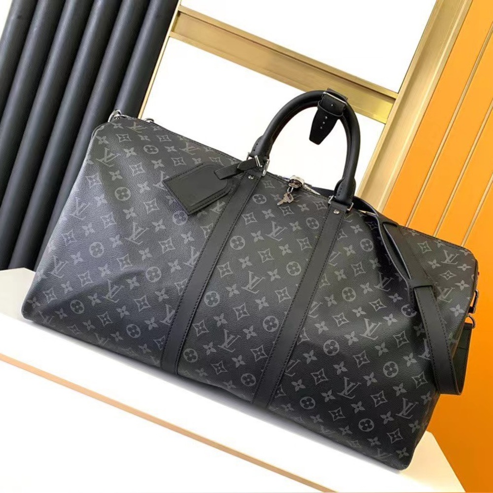 Louis Vuitton Monogram Eclipse KEEPALL BANDOULIèR… - image 1